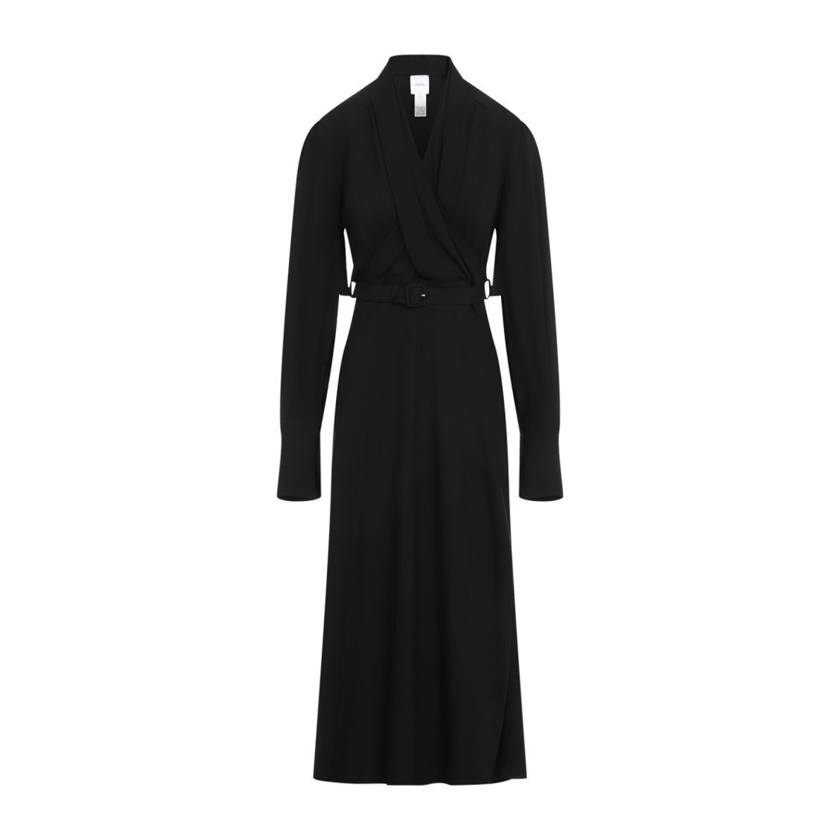 Wrap Dress With Belt And Flowing Skirt