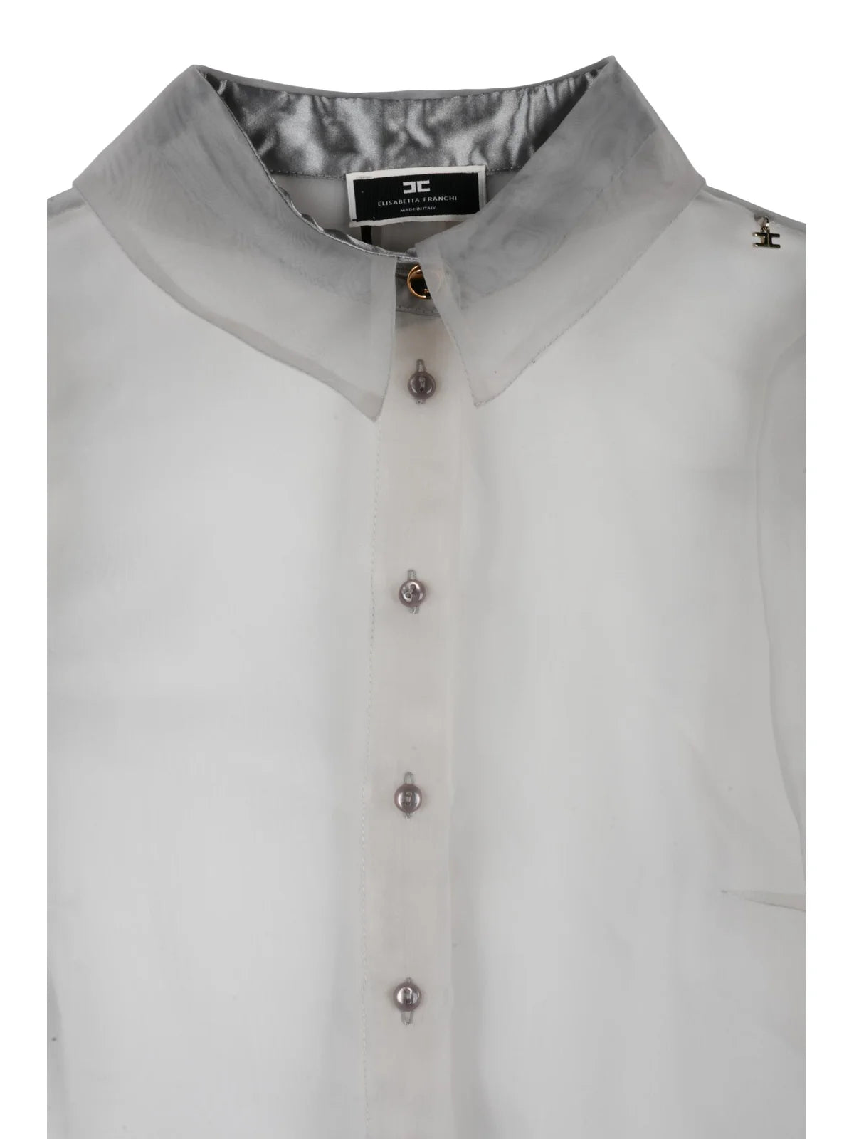 Pearl Grey Polyester Voile Women Shirt