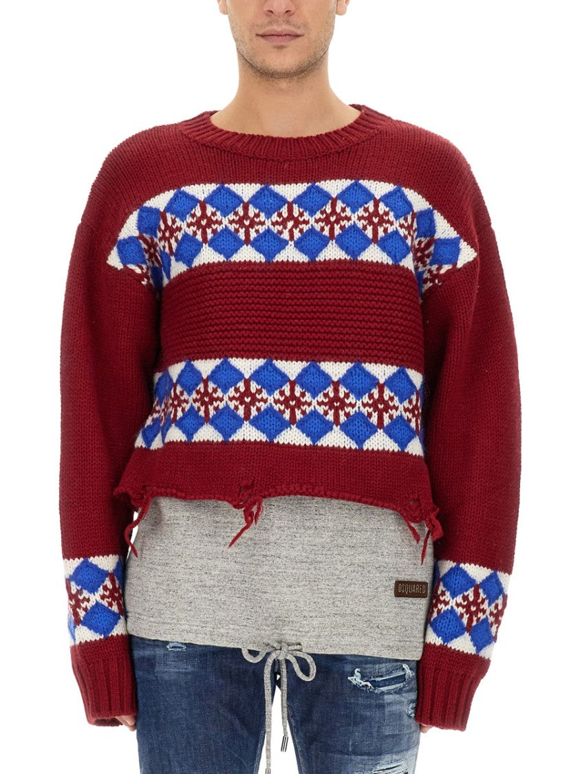 Bold Jacquard Knit Sweater