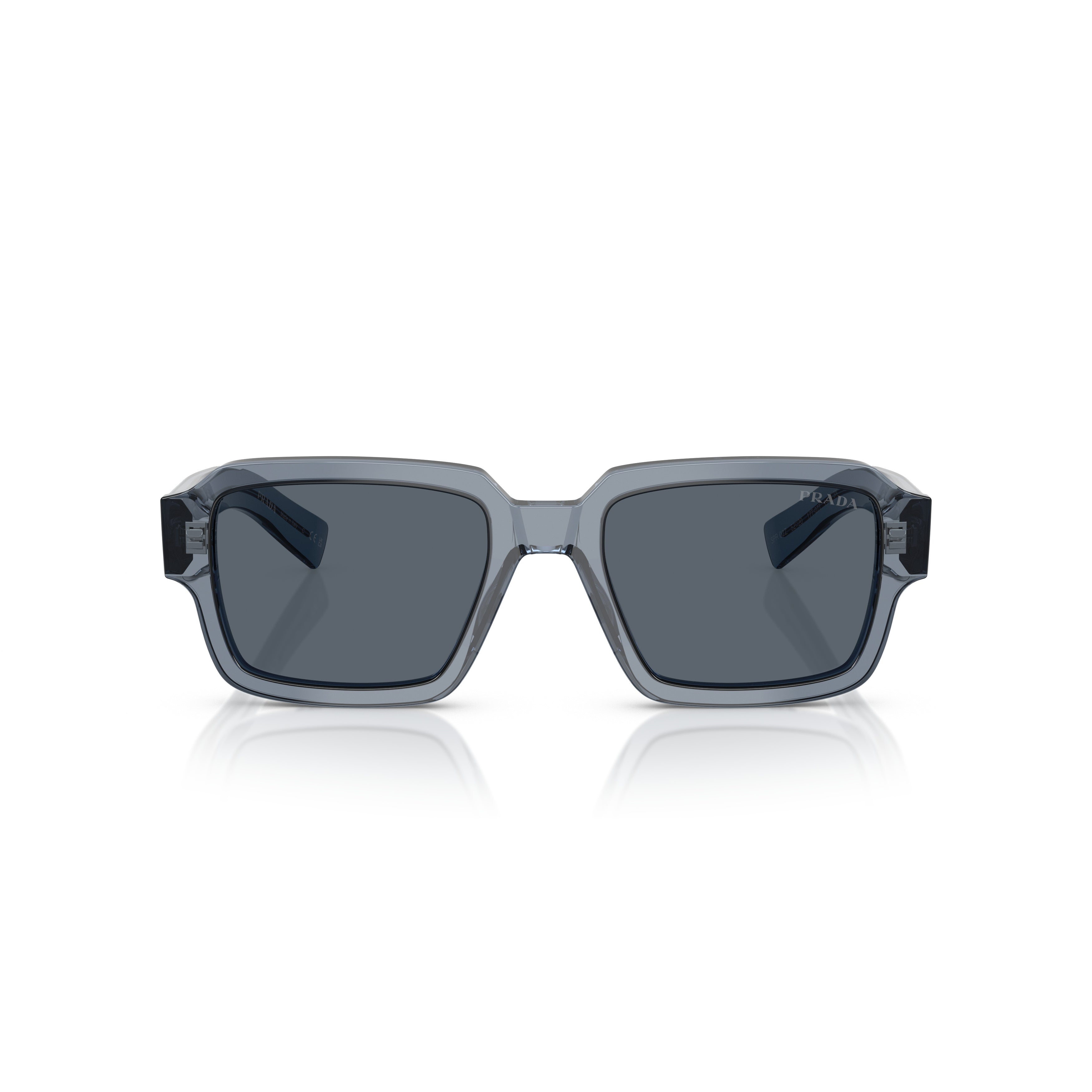 Rectangular Acetate Sunglasses with Dark Tinted Lenses