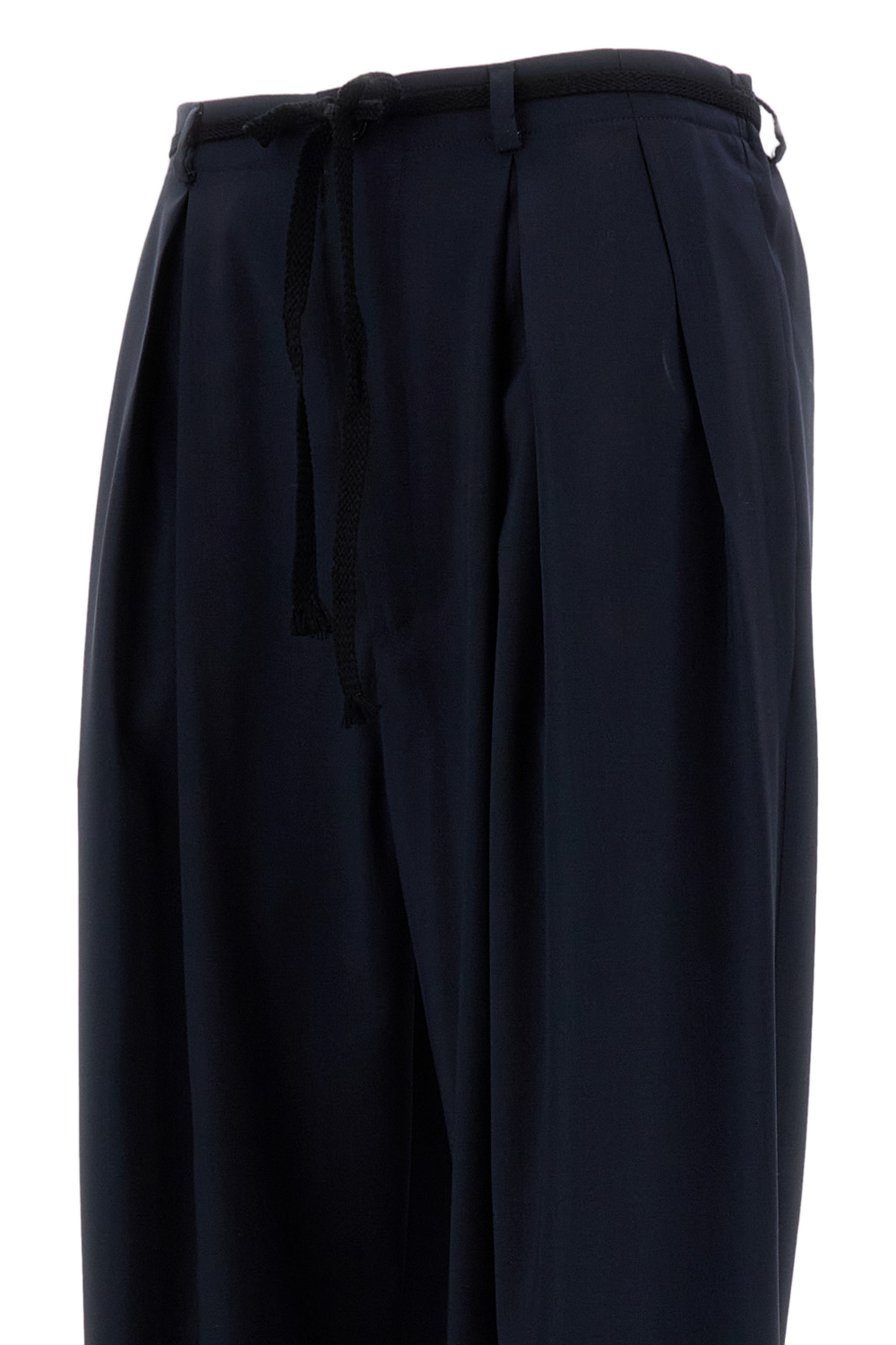 Wide-Leg Trousers With Front Pleats