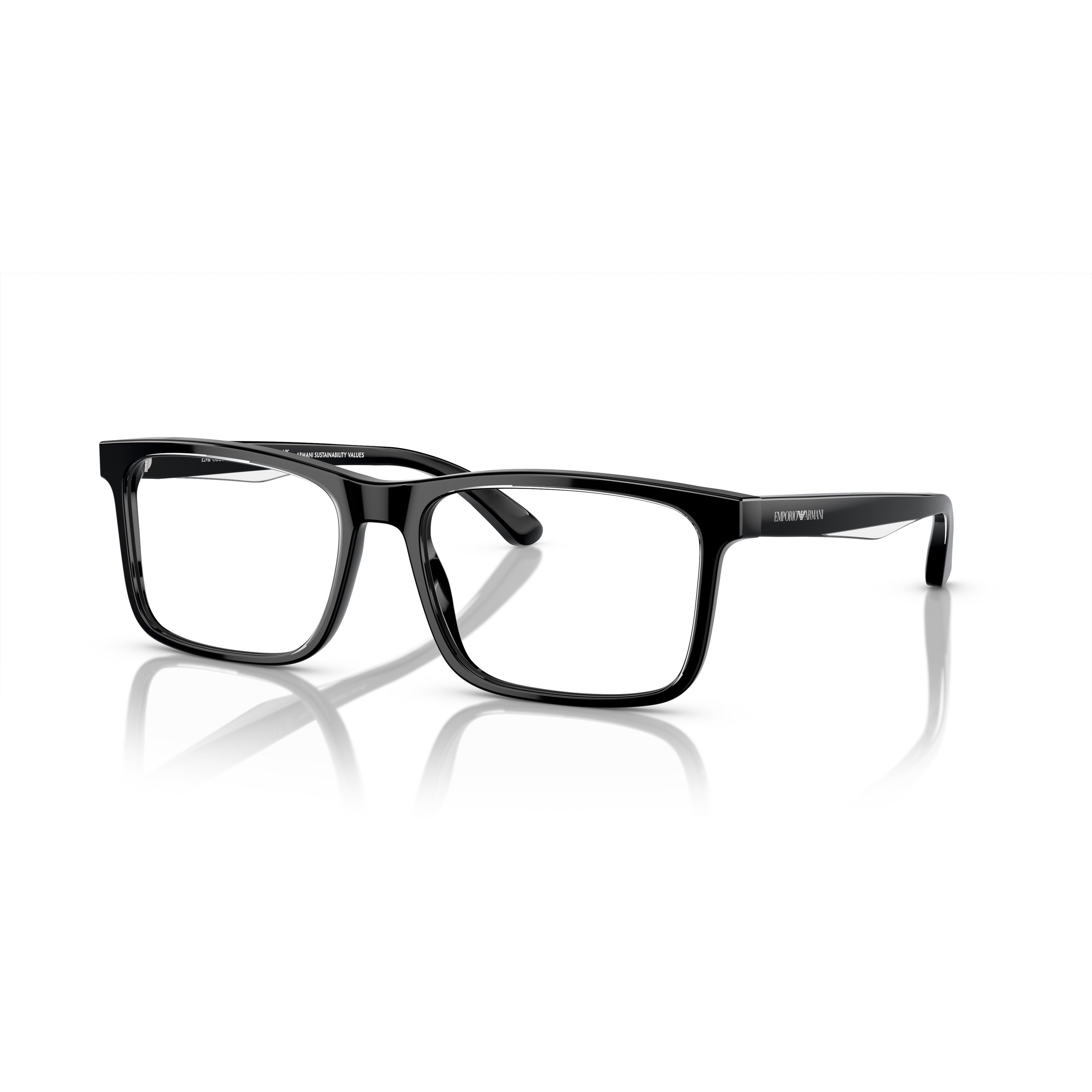 0ea3227 Rectangular Black Acetate Eyeglasses with Minimalist Design