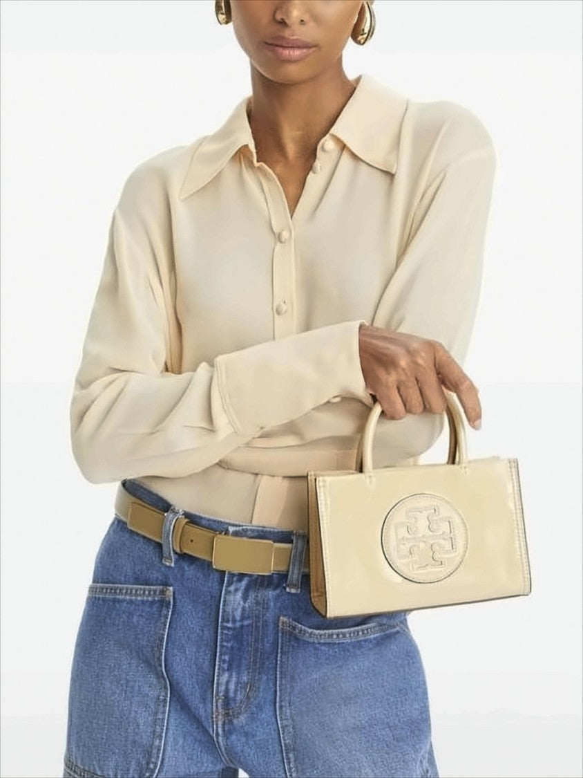 Rectangular Shoulder Bag with Finish