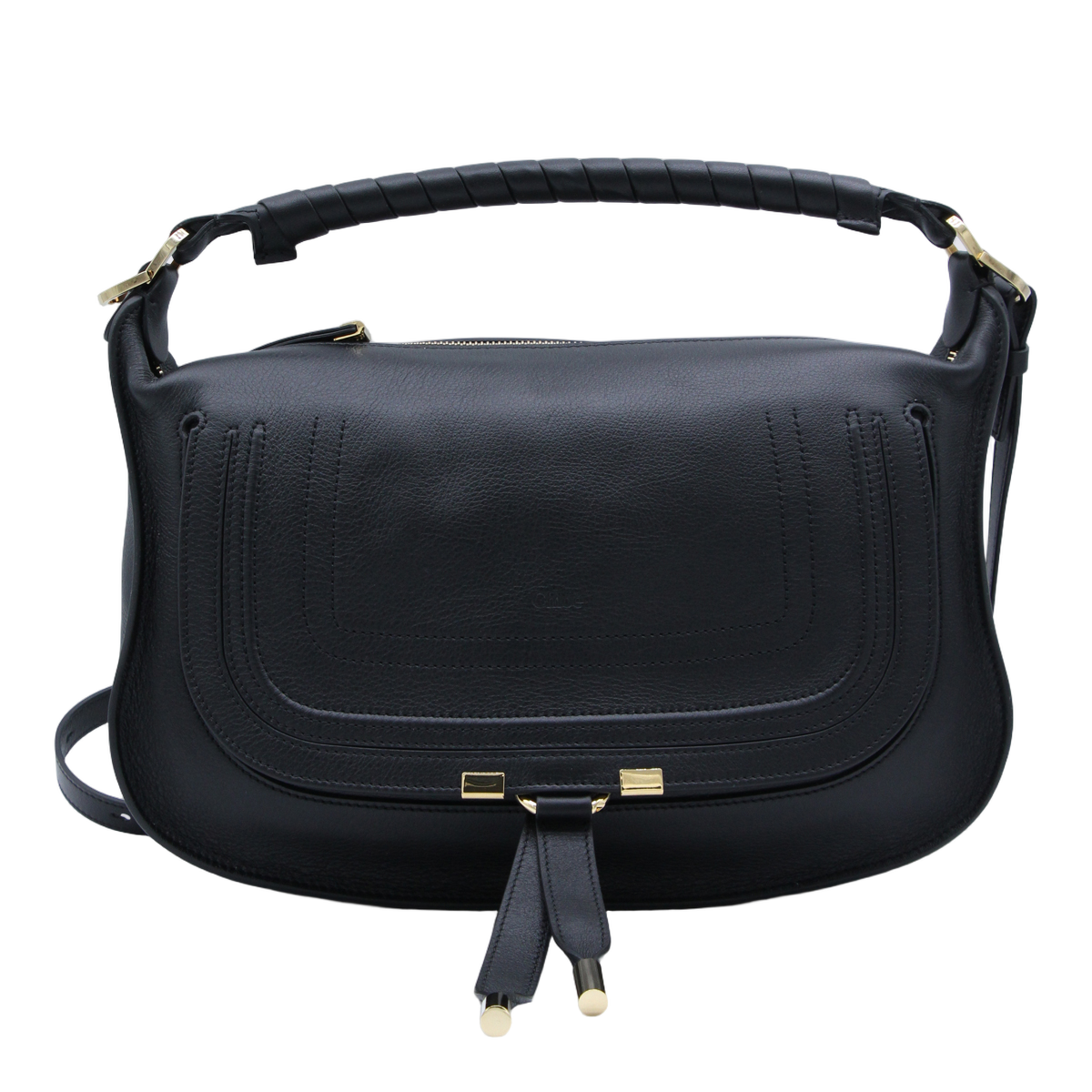 Structured Black Bag With Minimalist Design