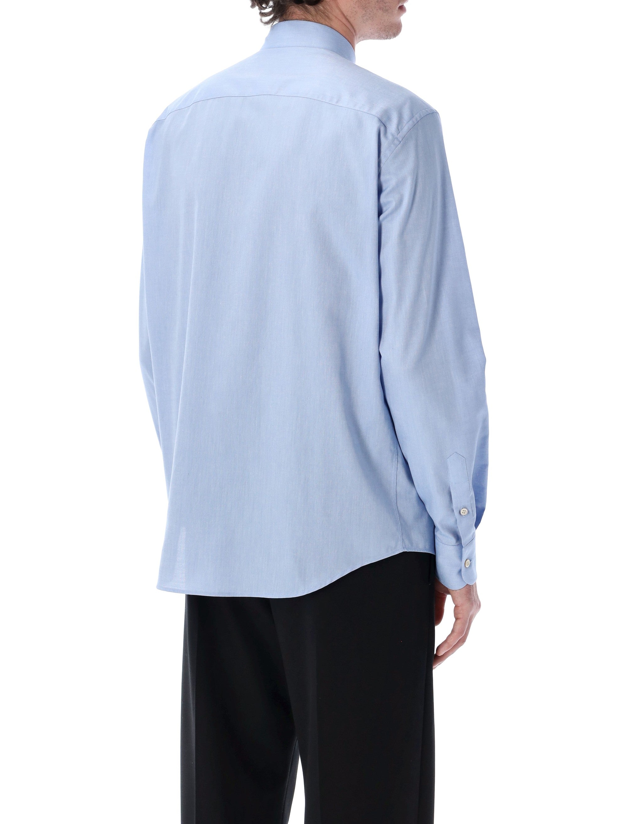 Slim Fit Oxford Shirt with Tonal Vlogo Embroidery