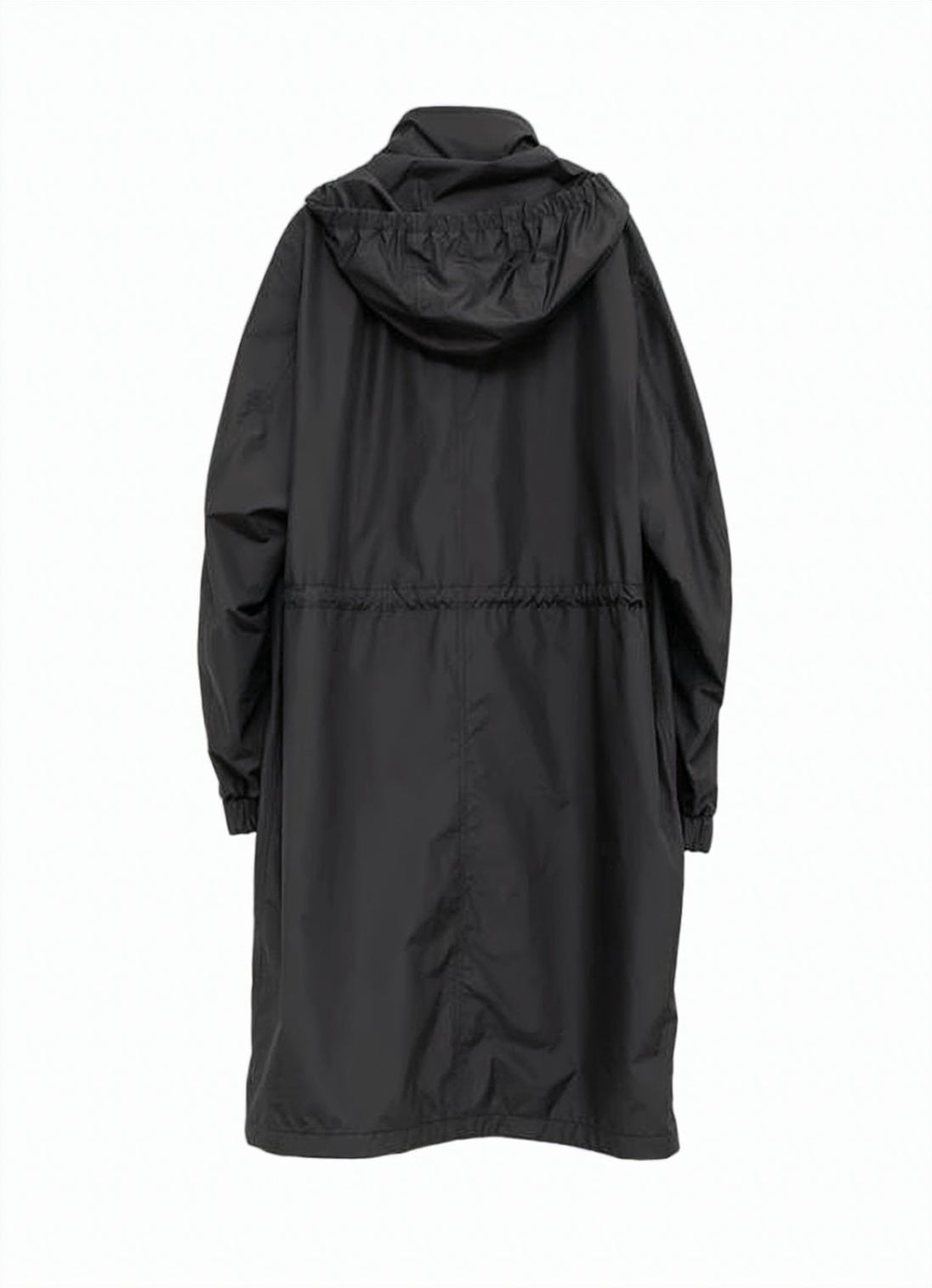 Black Long-Fit Moncler Jacket with Concealed Zip