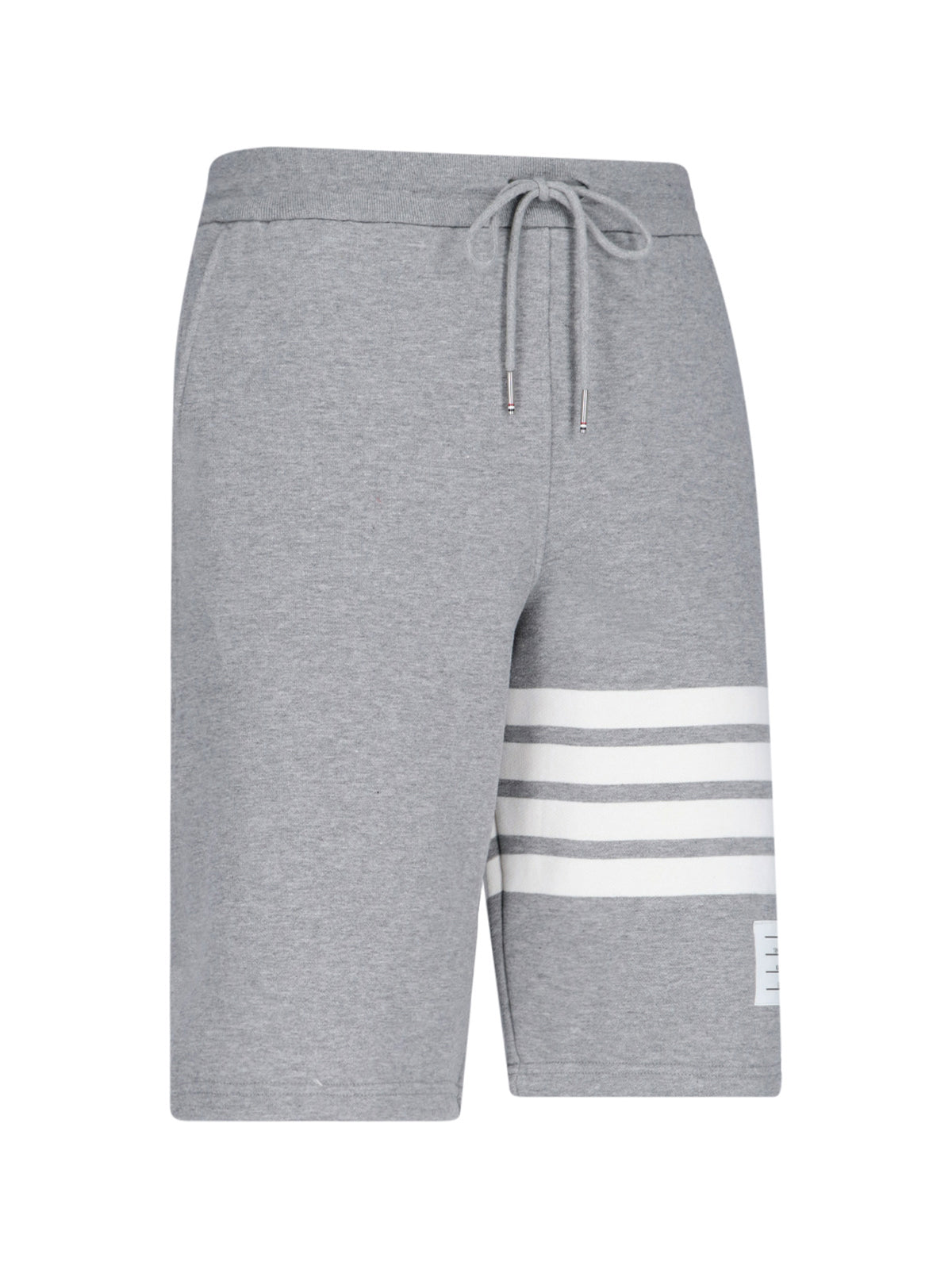 "4-Bar" Sports Shorts, In Grey Cotton