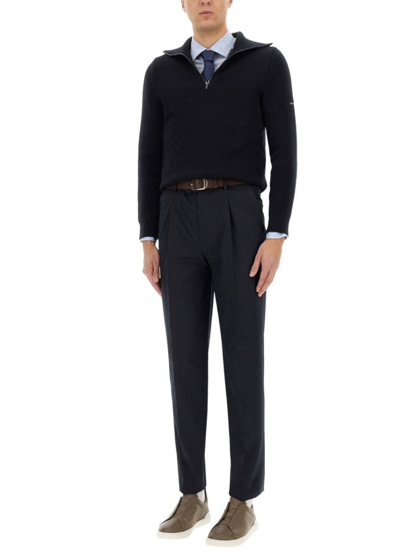 Tailored Black Straight Leg Pants