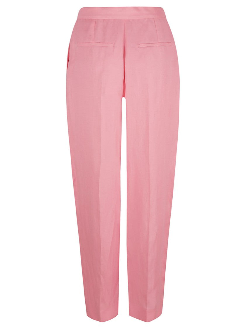 High-Waisted Tailored Trousers With Pleated Front