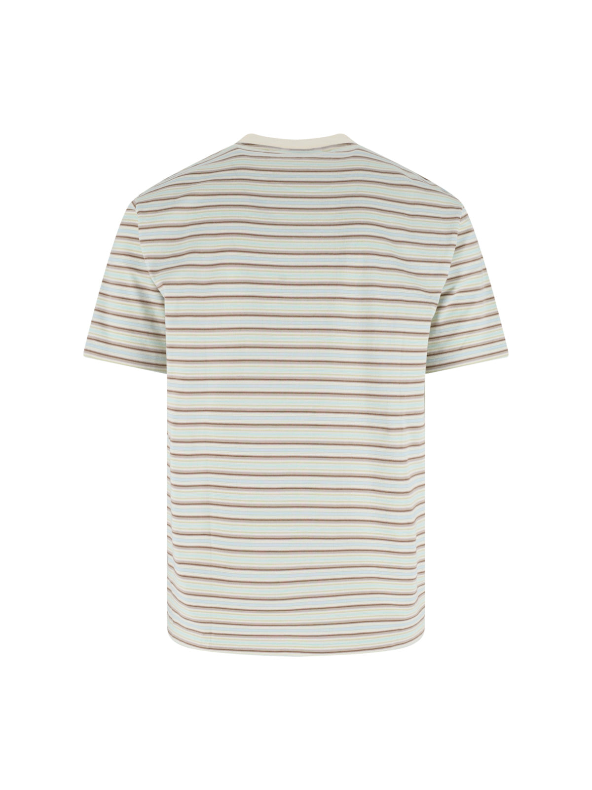 Multicolor Gradient Stripe Cotton T-Shirt