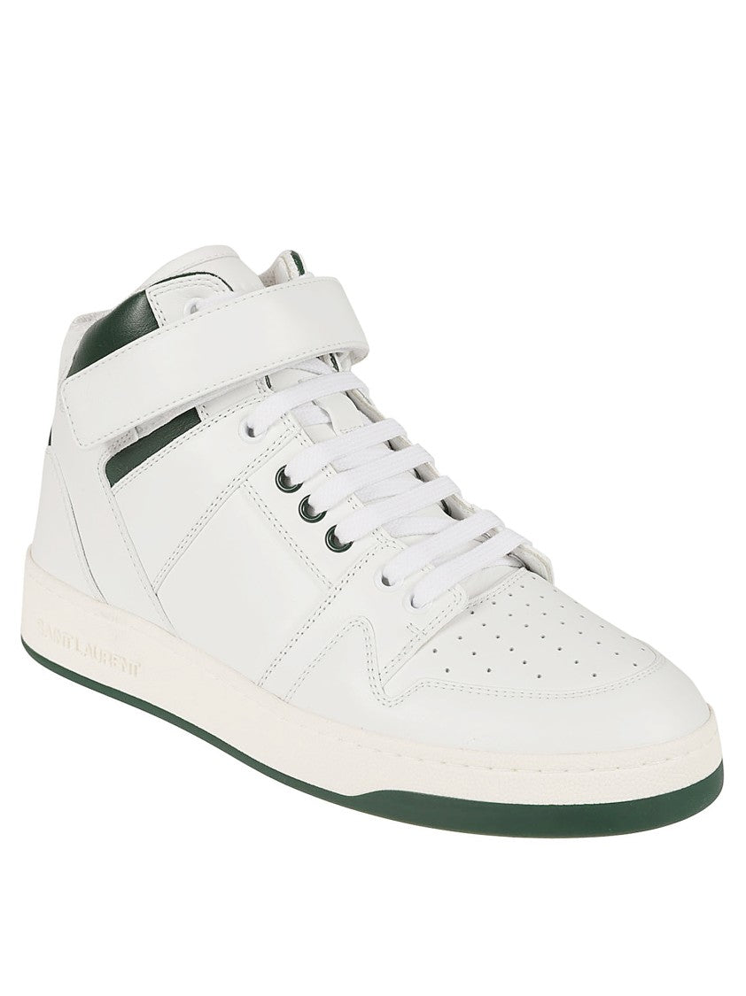 High-Top Sneakers With Smooth Leather Upper