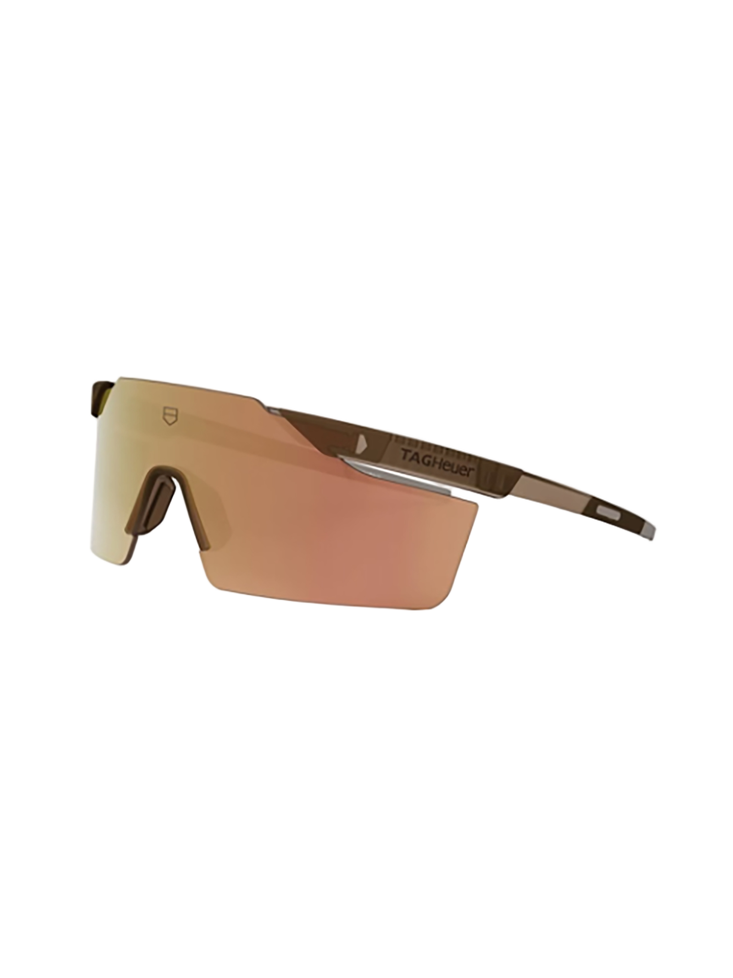 Sunglasses With Reflective Rose-Gold Lens And Minimalistic Frame