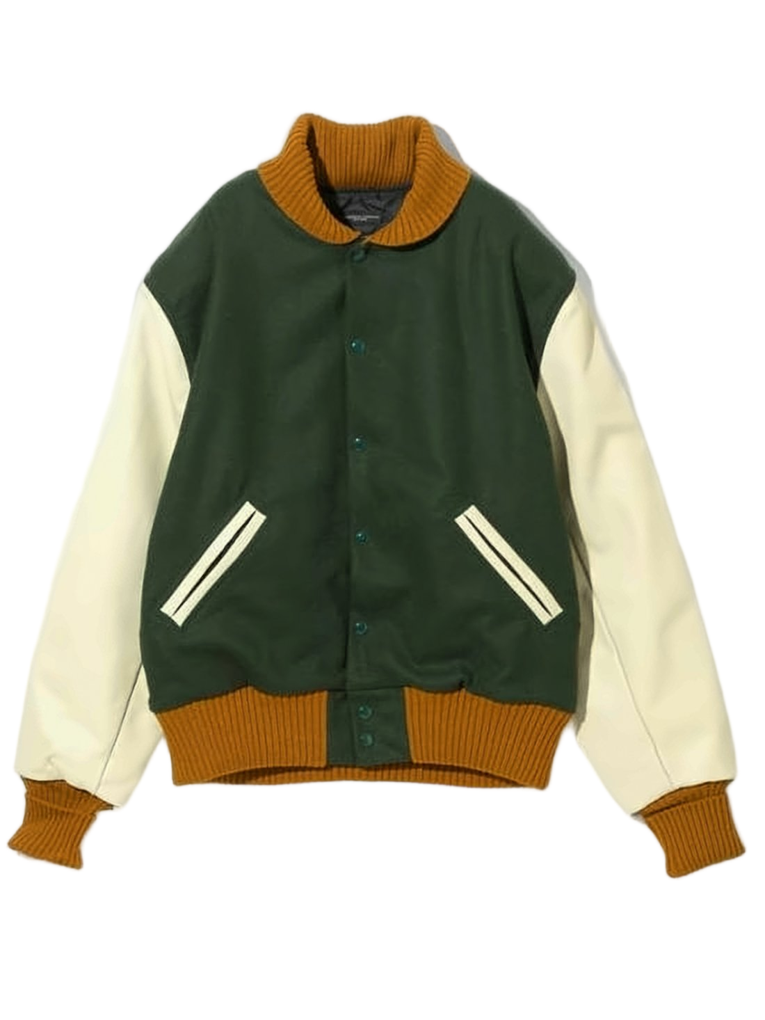 Sporty Casual Jacket With Leather Sleeves