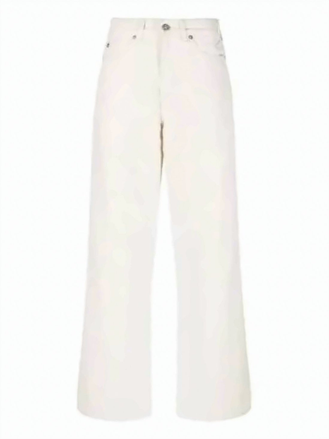 Wide-Leg Denim Pants with High Waist