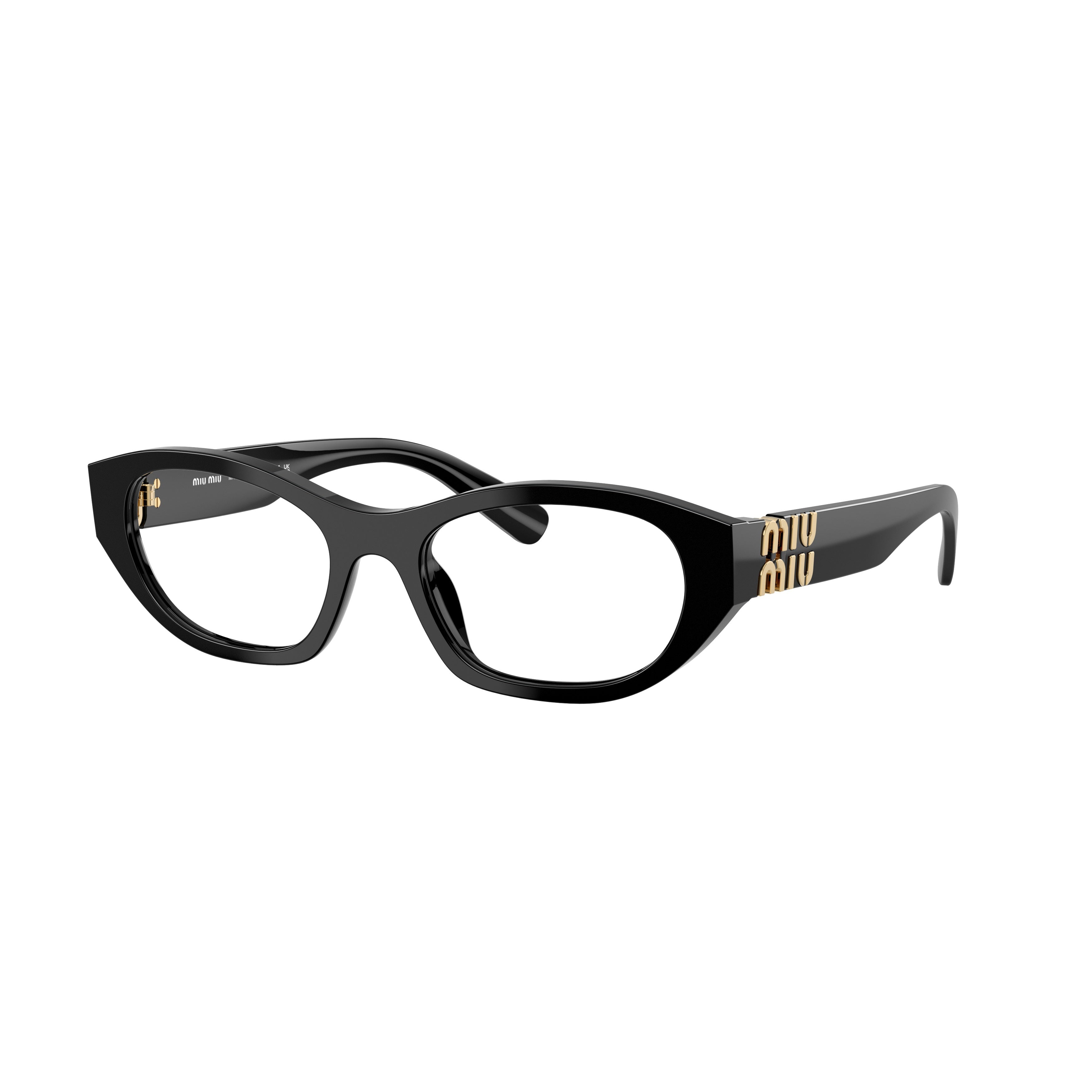 0mu 03wv Translucent Acetate Eyeglasses with Gold-tone Accents