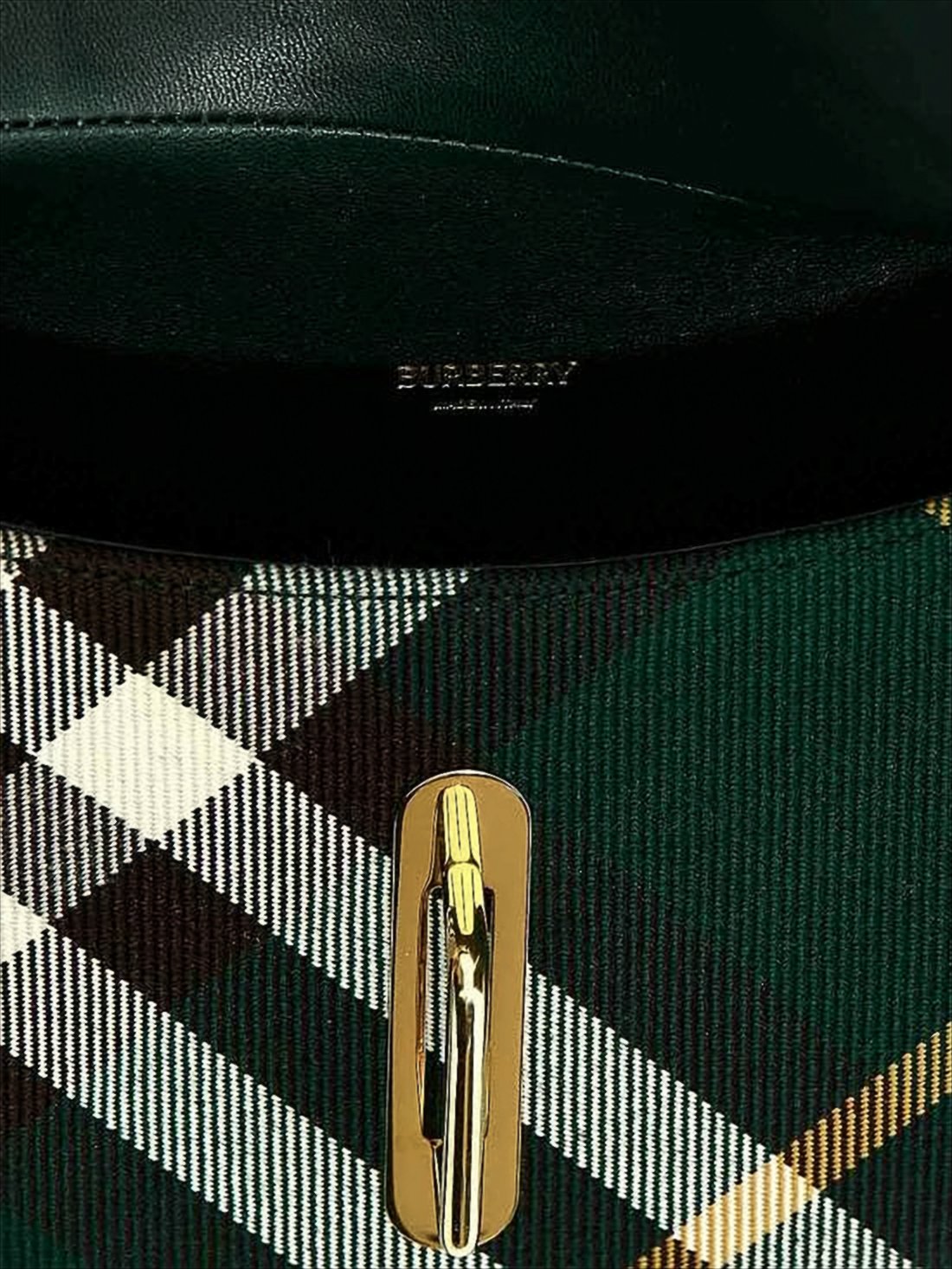 Curved Plaid Shoulder Bag