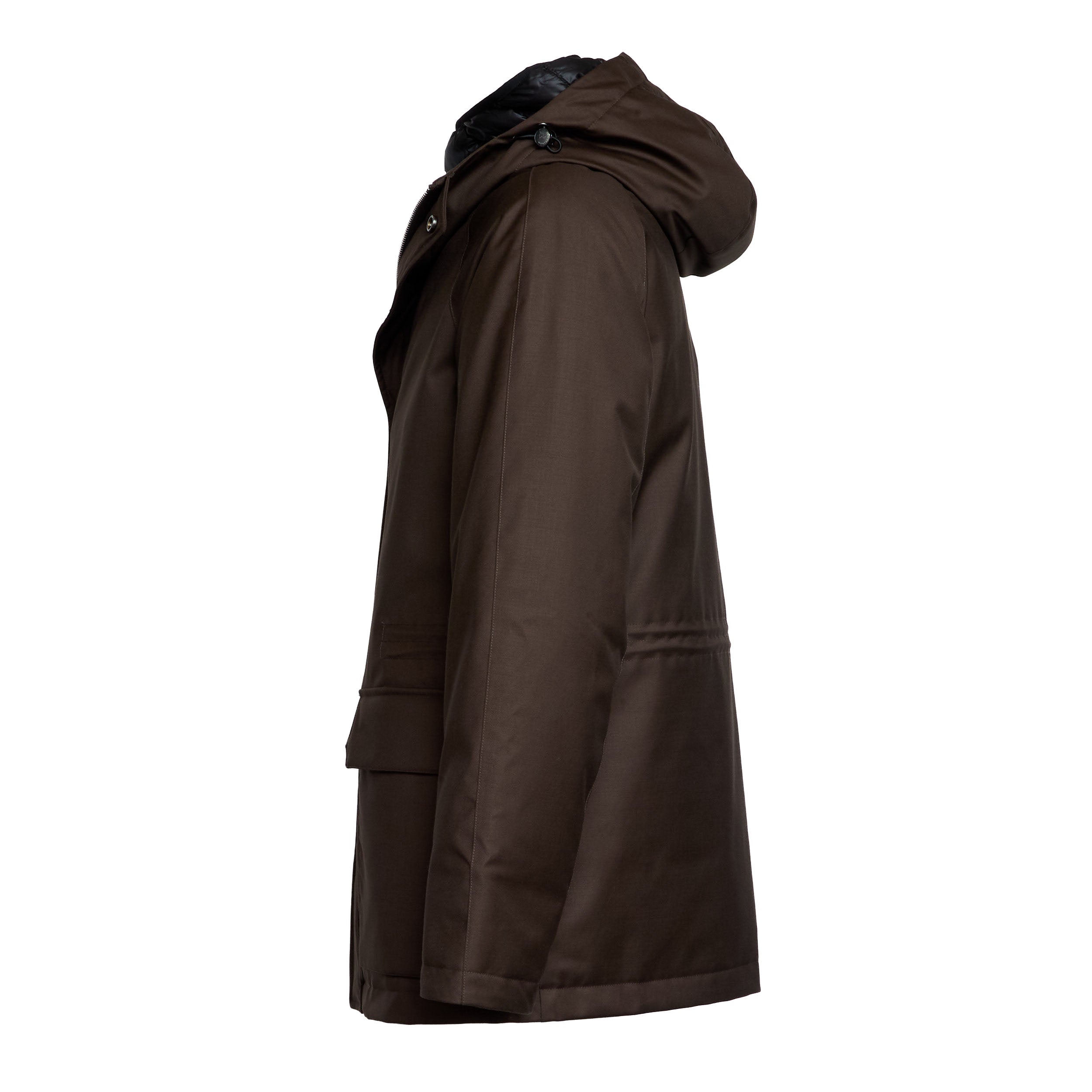 Down-Padded Jacket with Concealed Zipper