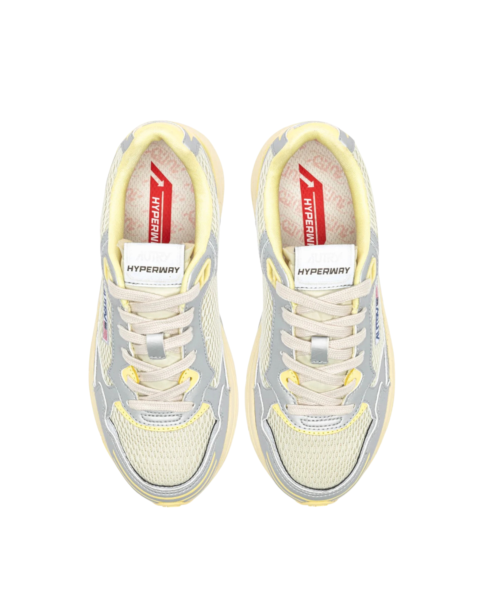 Hyperway Women’s Silver/Lemon Sneakers