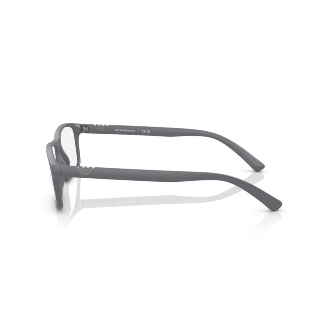 3213 Optical Matte Grey Rectangular Eyeglasses with Minimalist Design