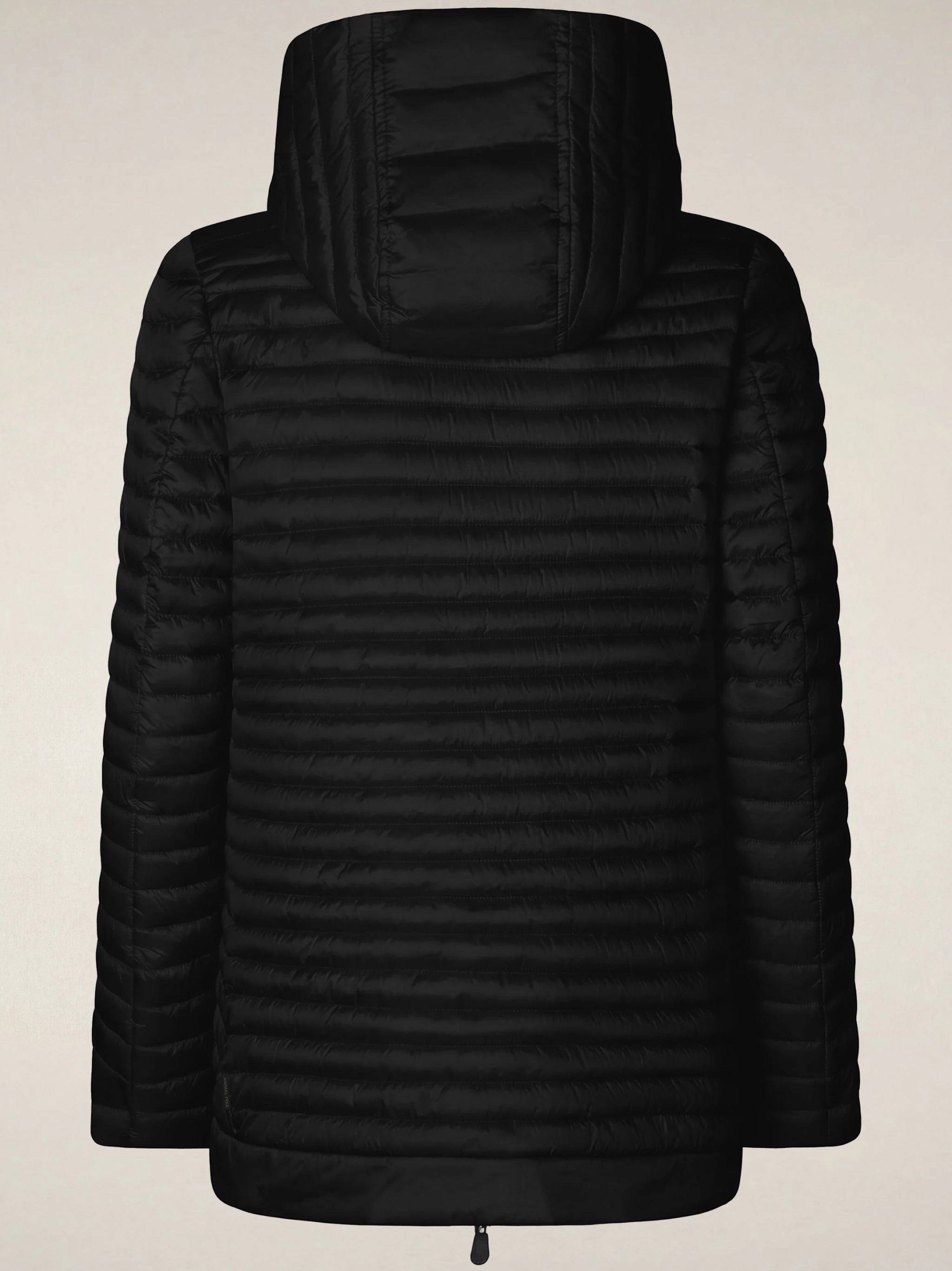 Black Alima Cropped Quilted Padded Coat