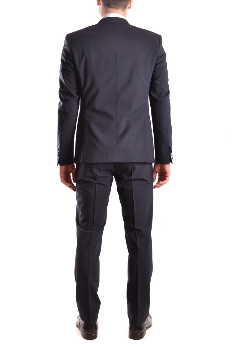 Tailored Dark Blue Jacket With Notch Lapels