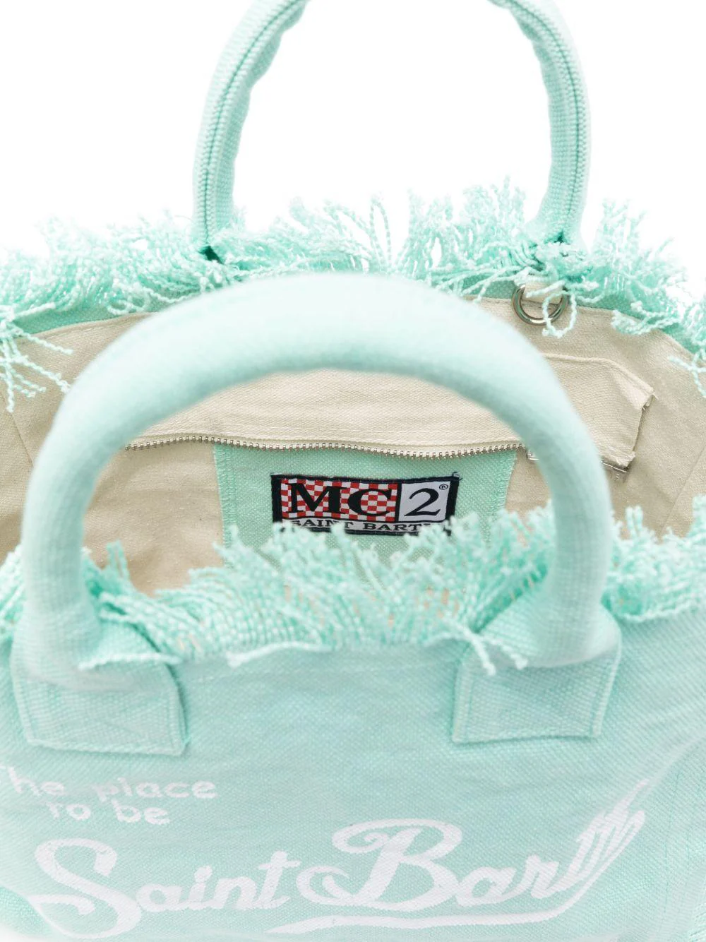 Spacious Textured Fabric Tote Bag with Fringed Edges