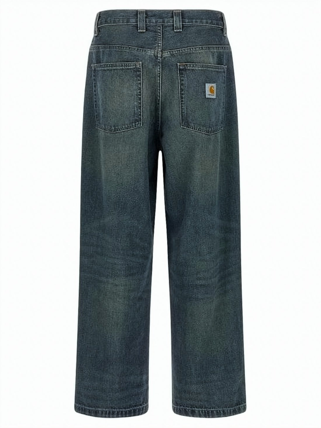 Wide-Leg Denim Pants with Classic Five-Pocket Design