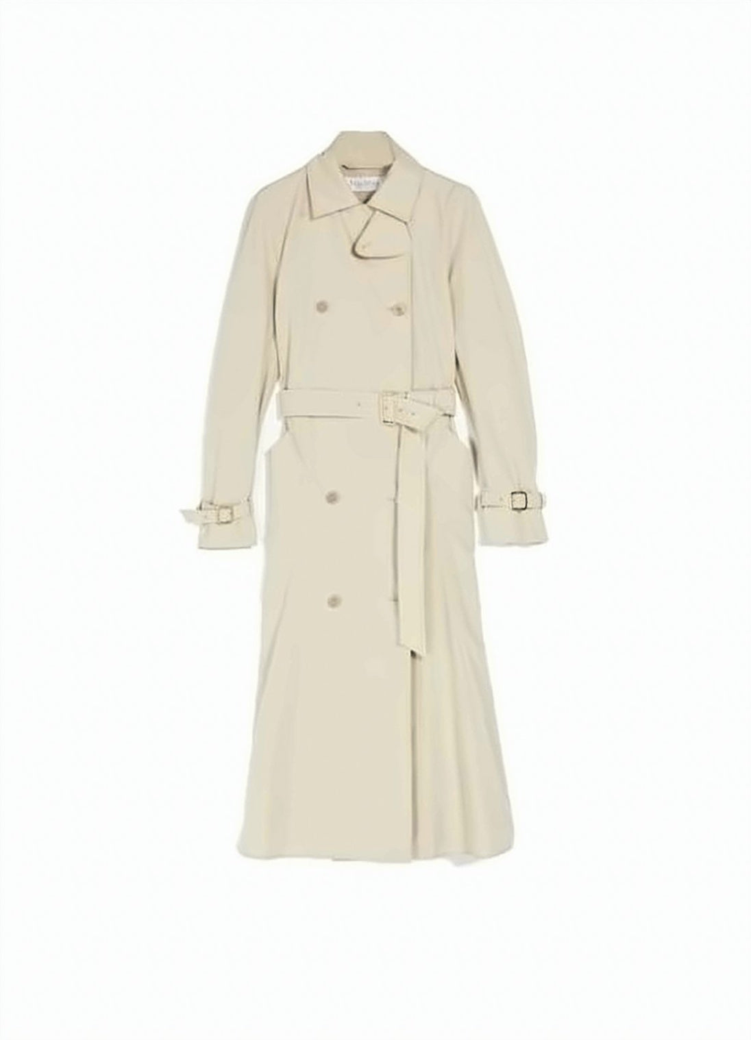 Double-Breasted Trench Coat with Belted Waist