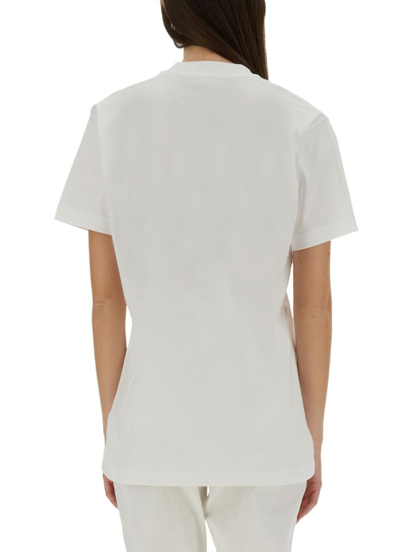 Graphic Print Cotton T-Shirt With Crew Neckline