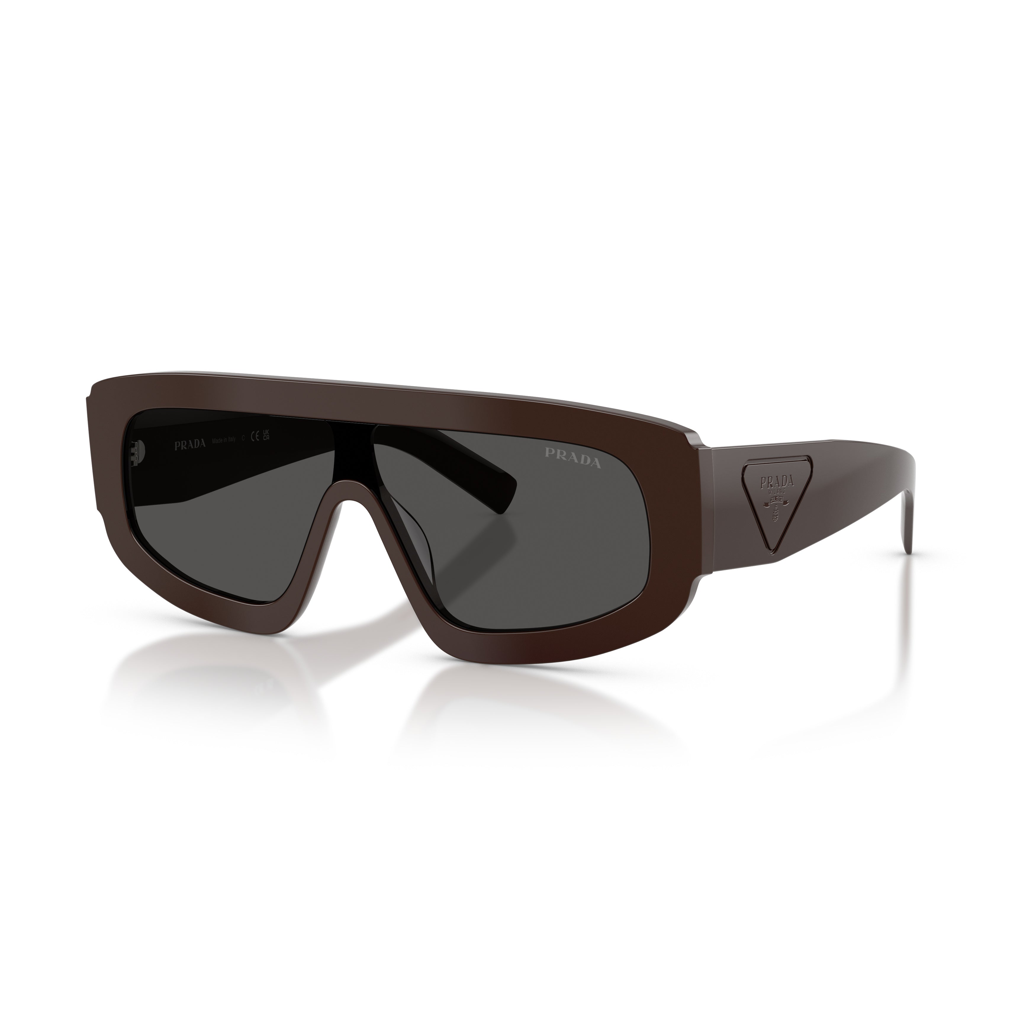 0pr D10s Rectangular Brown Acetate Sunglasses