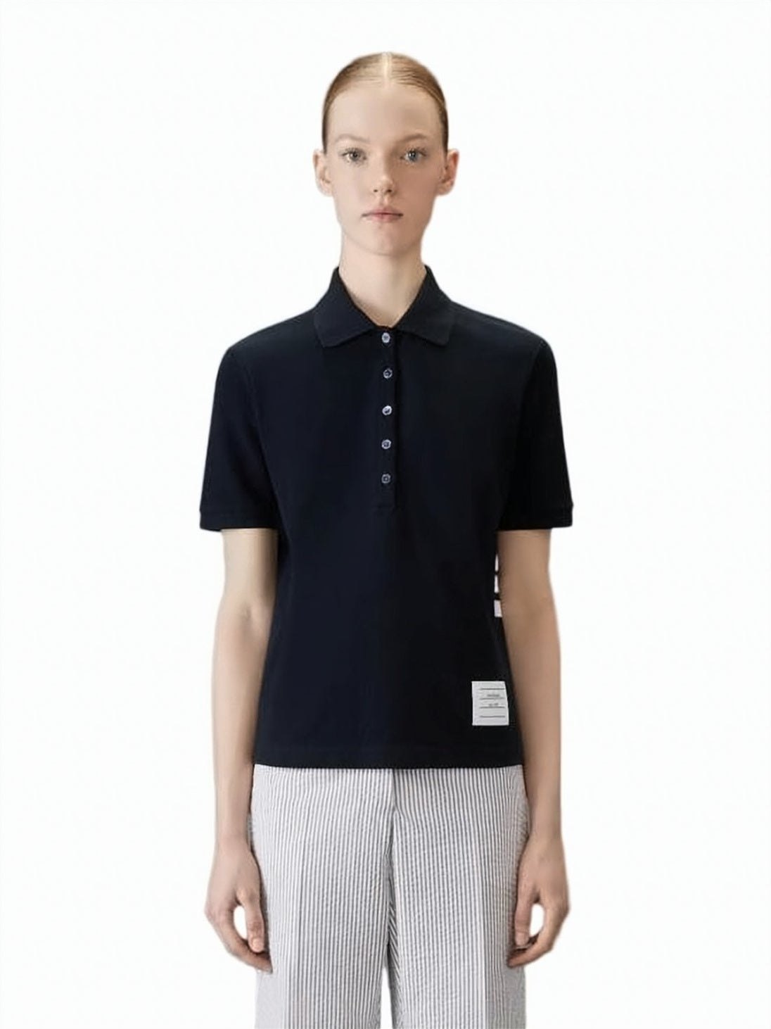 Short-Sleeved Polo Shirt With Classic Collar And Button Placket