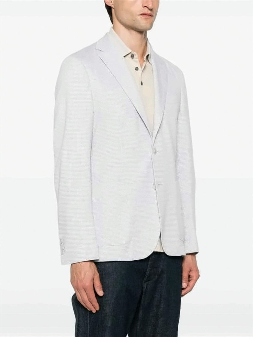 Tailored Textured Jacket with Classic Notch Lapel