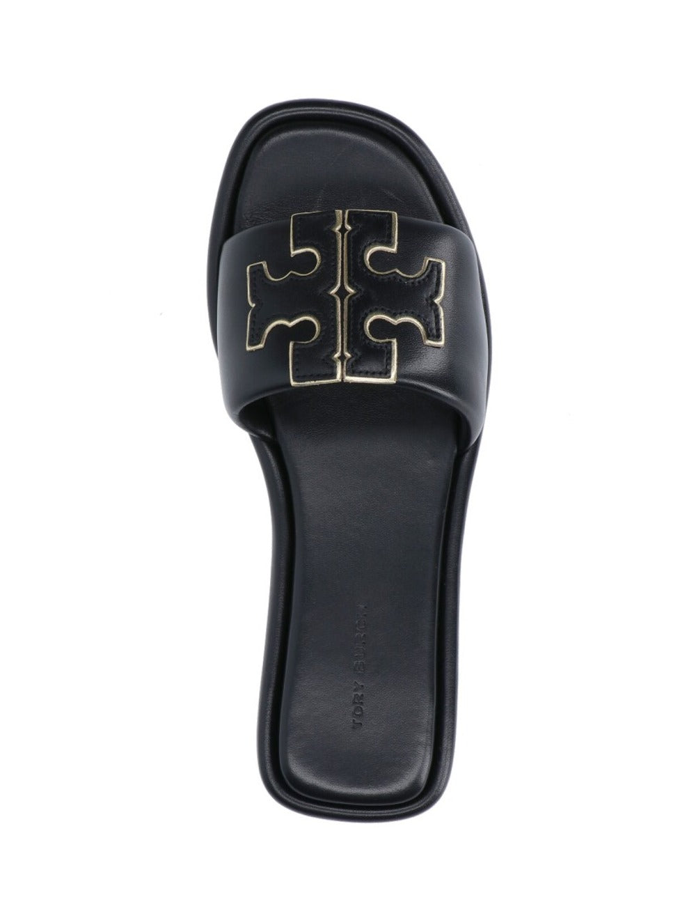 Double "T" Slide Sandals – Black