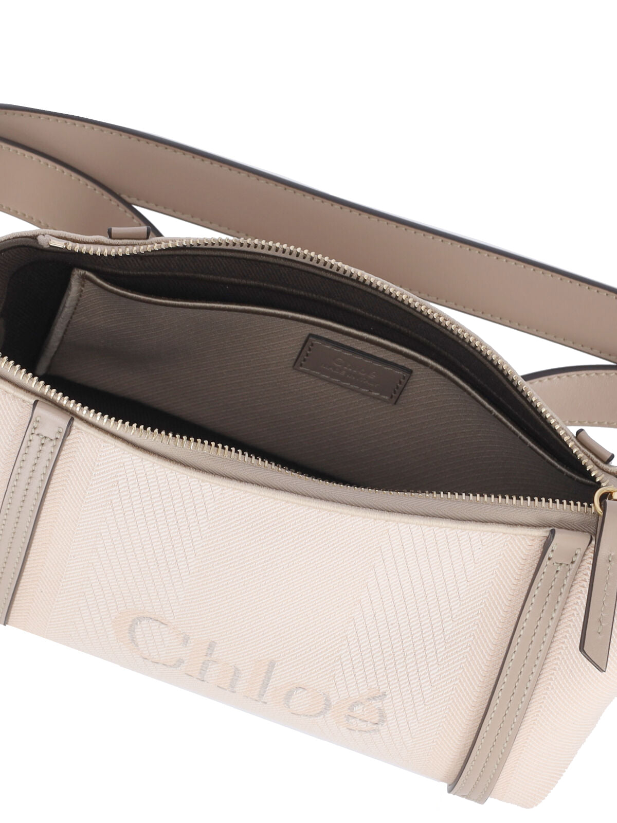 Carry Cotton Shoulder Bag with Leather Trim