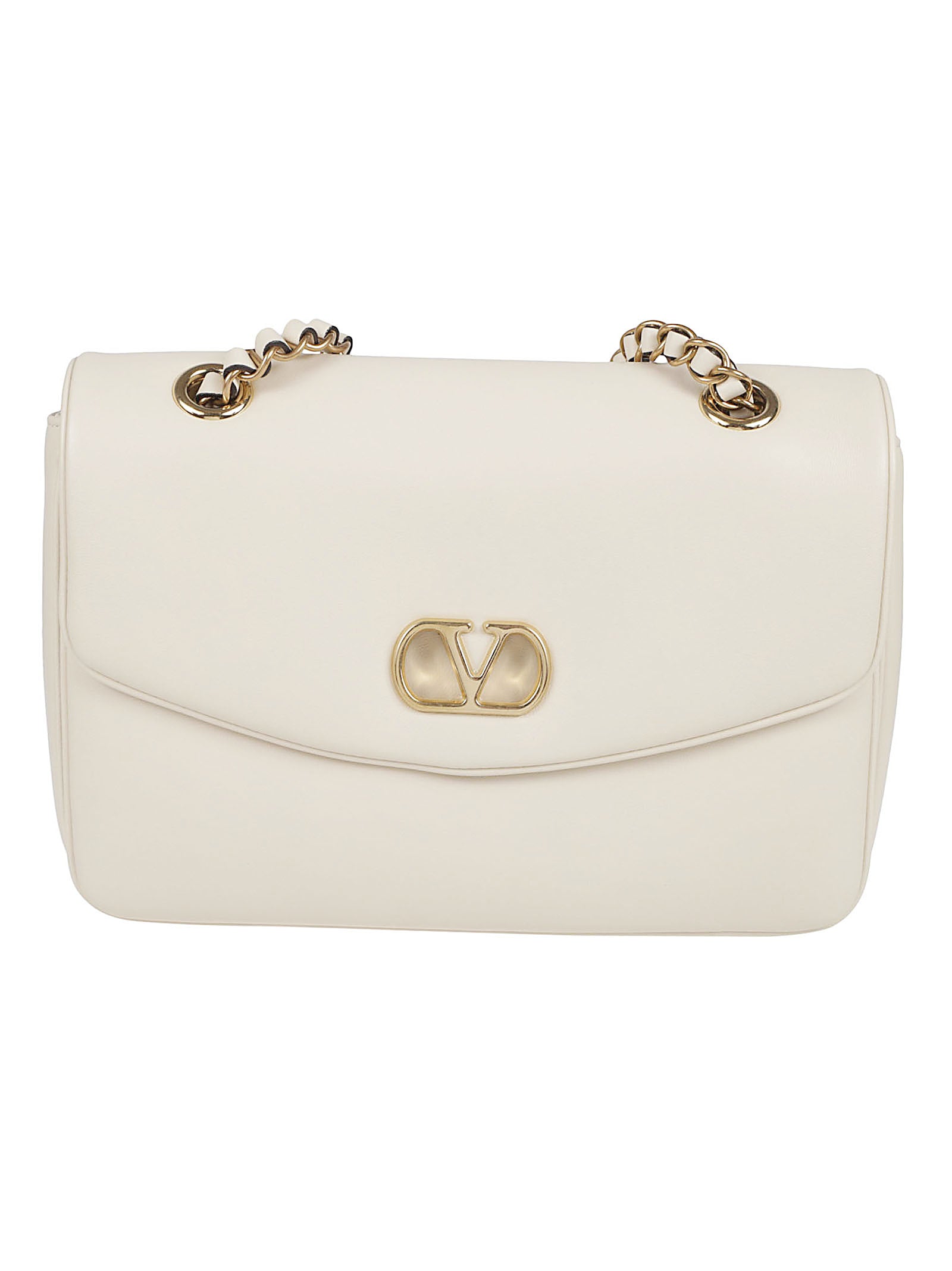Medium White Nappa Leather Djuna Bag