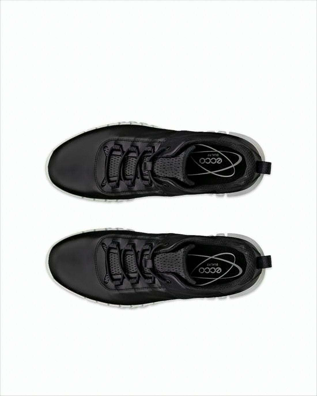 Sleek Black Leather Sneakers