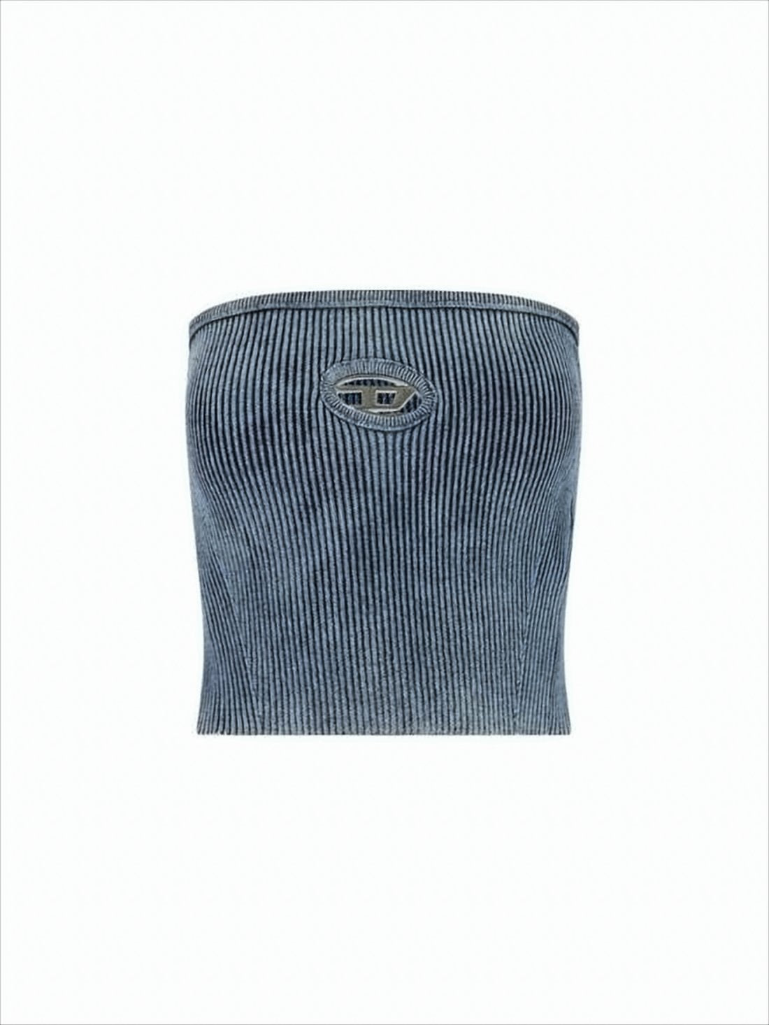 Ribbed Strapless Crop Top