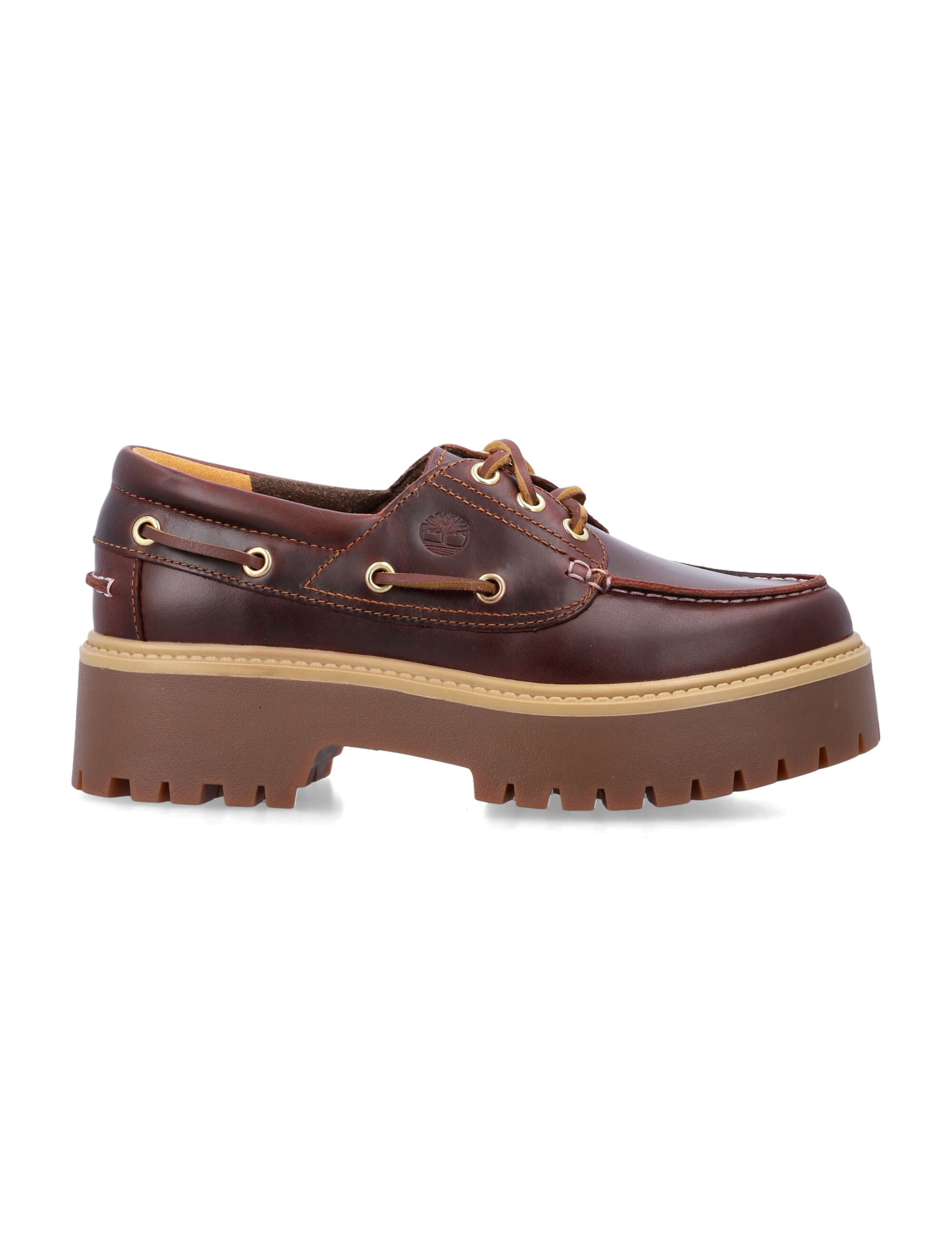 Stone Street Women’S Dark Brown Platform Boat Shoe