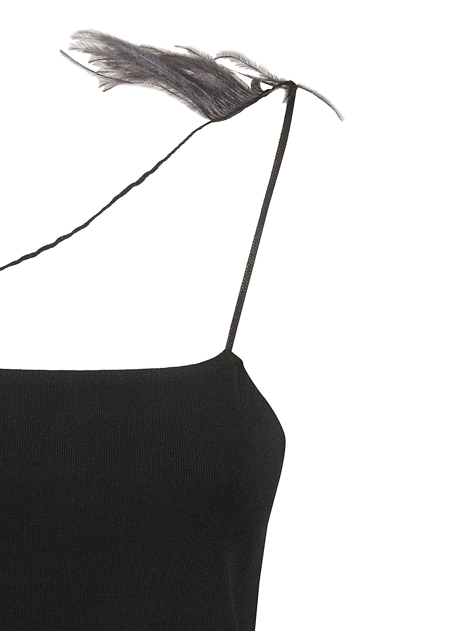 Minimalist Black Floor-Length Dress with Fitted Bodice