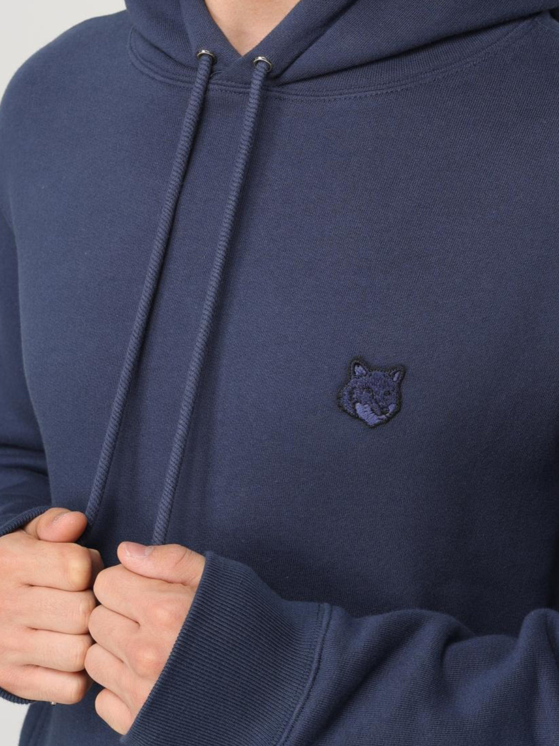 Classic Pullover Hoodie With Embroidered Logo And Kangaroo Pocket