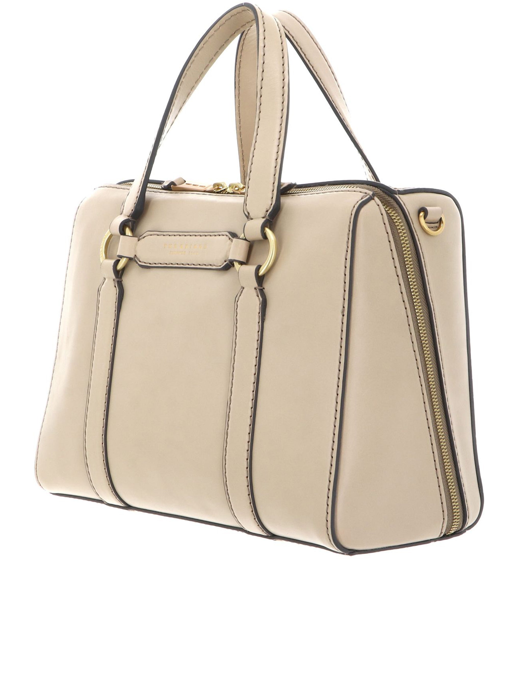 Black Handbag W/Shoulder Structured Leather Handbag