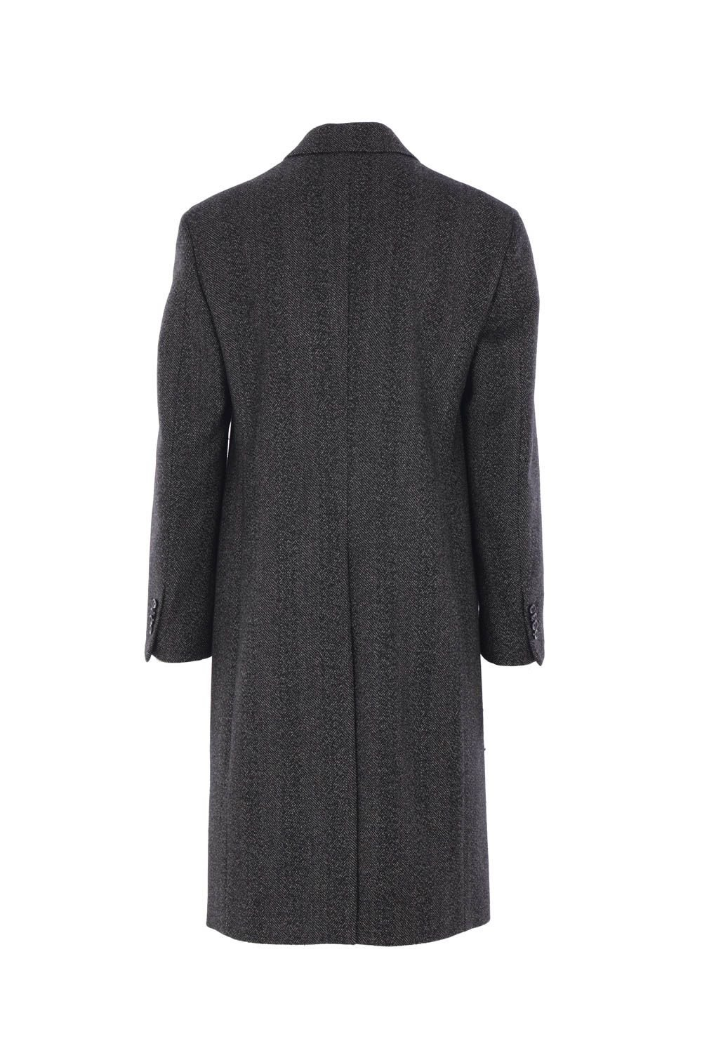 Double-Breasted Tailored Coat with Structured Shoulders