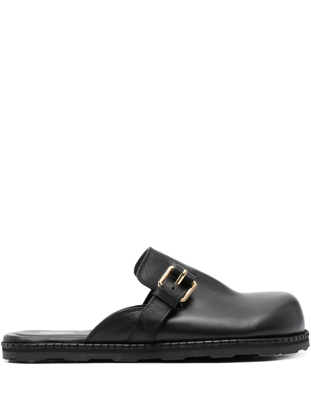 Smooth-Upper Black Sandals
