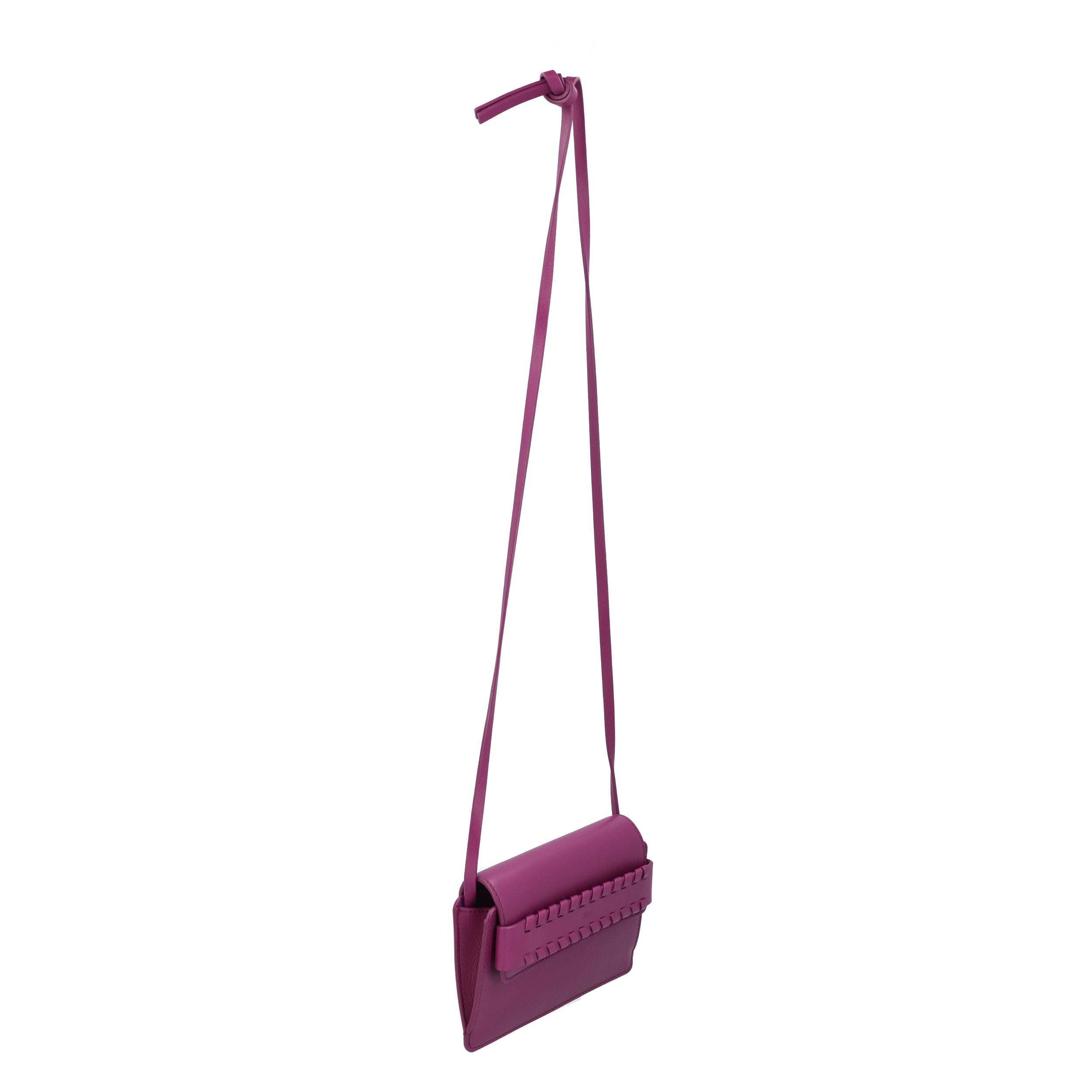Shoulder Bag With Braided Detail Purple