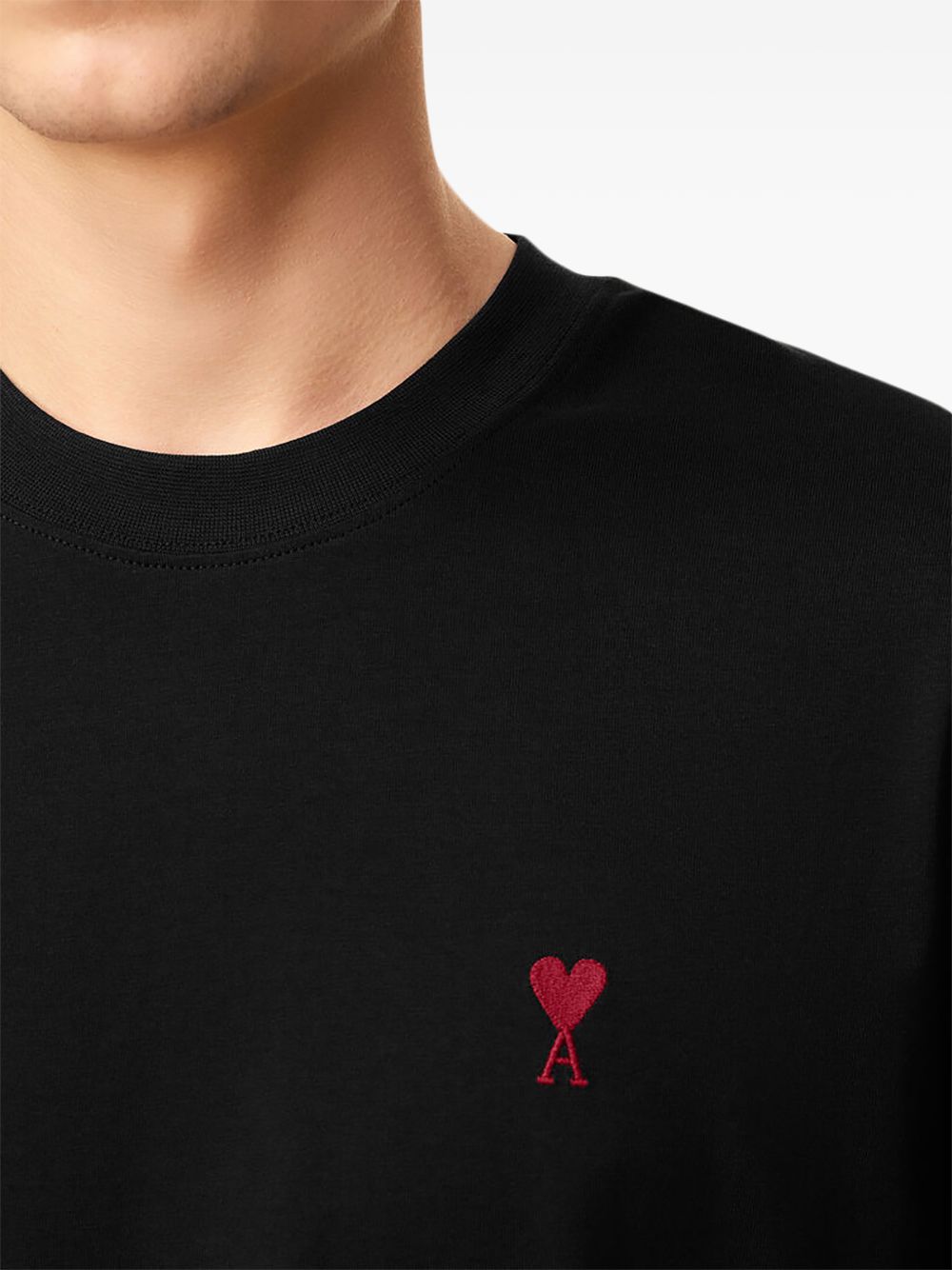 Black Red Ami De Coeur Monogram T-Shirt