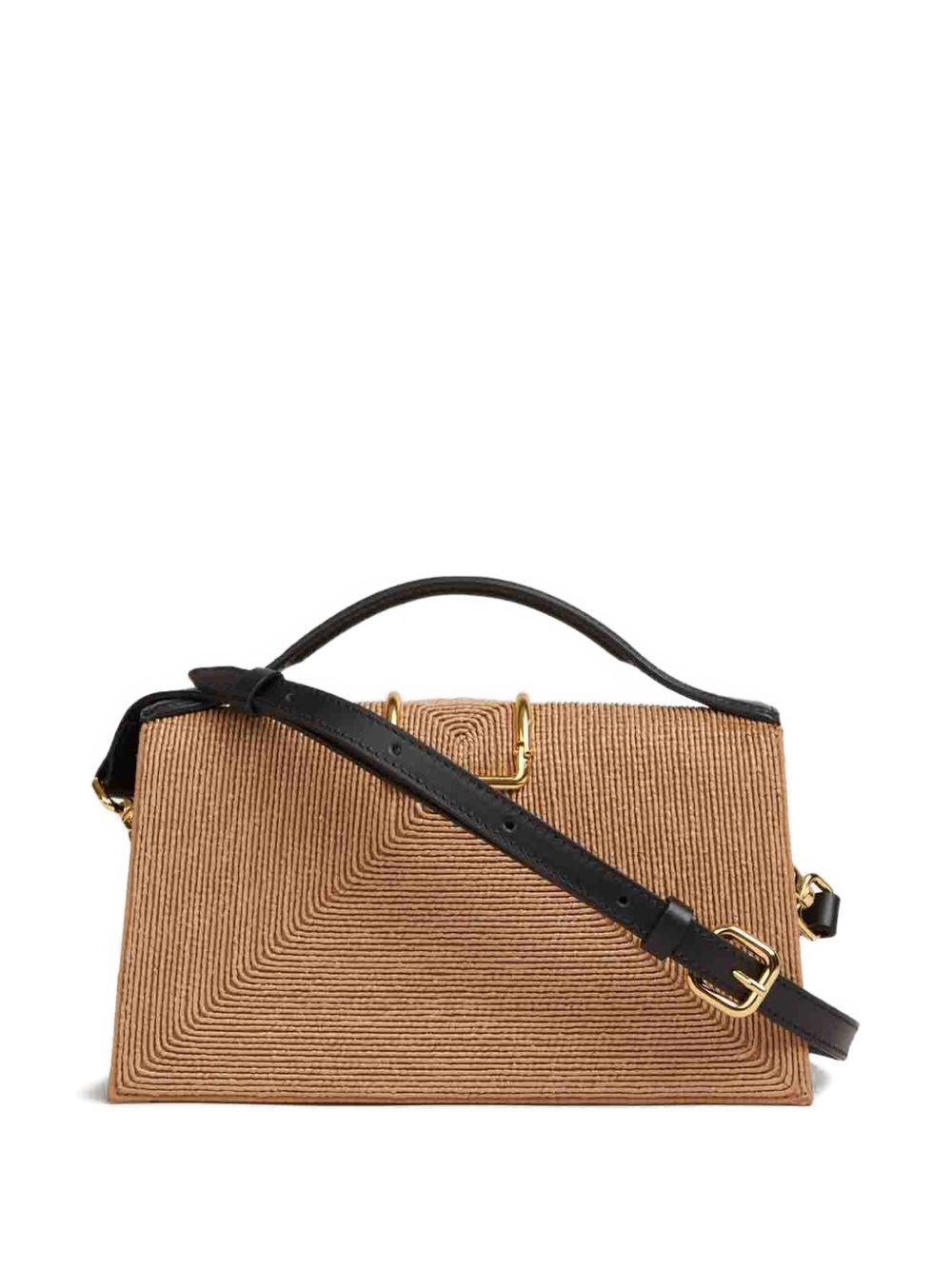 Beige Top Handle Shoulder Strap Bag