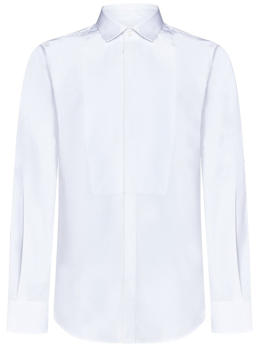 Slim Fit White Cotton Poplin Shirt