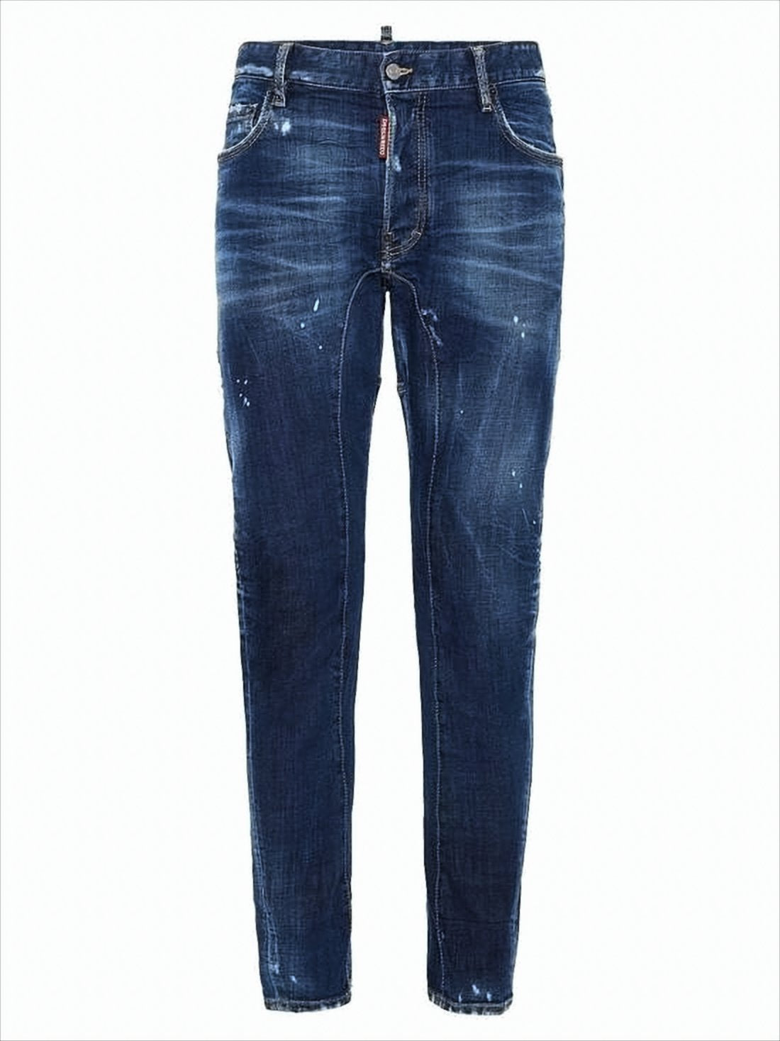 Slim-Fit Distressed Denim Pants