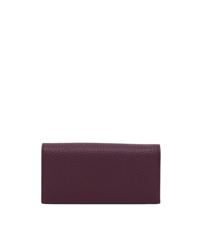 Pebbled Leather Wallet With Sophisticated Compartmentalization