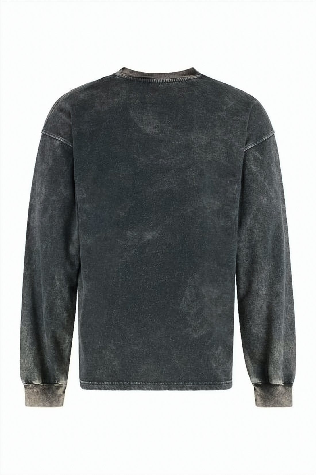Vintage-Style Long-Sleeve T-Shirt with Ribbed Cuffs